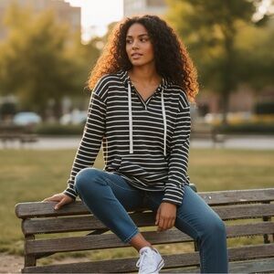 New! Market & Spruce Kallon Brushed Knit Hoodie